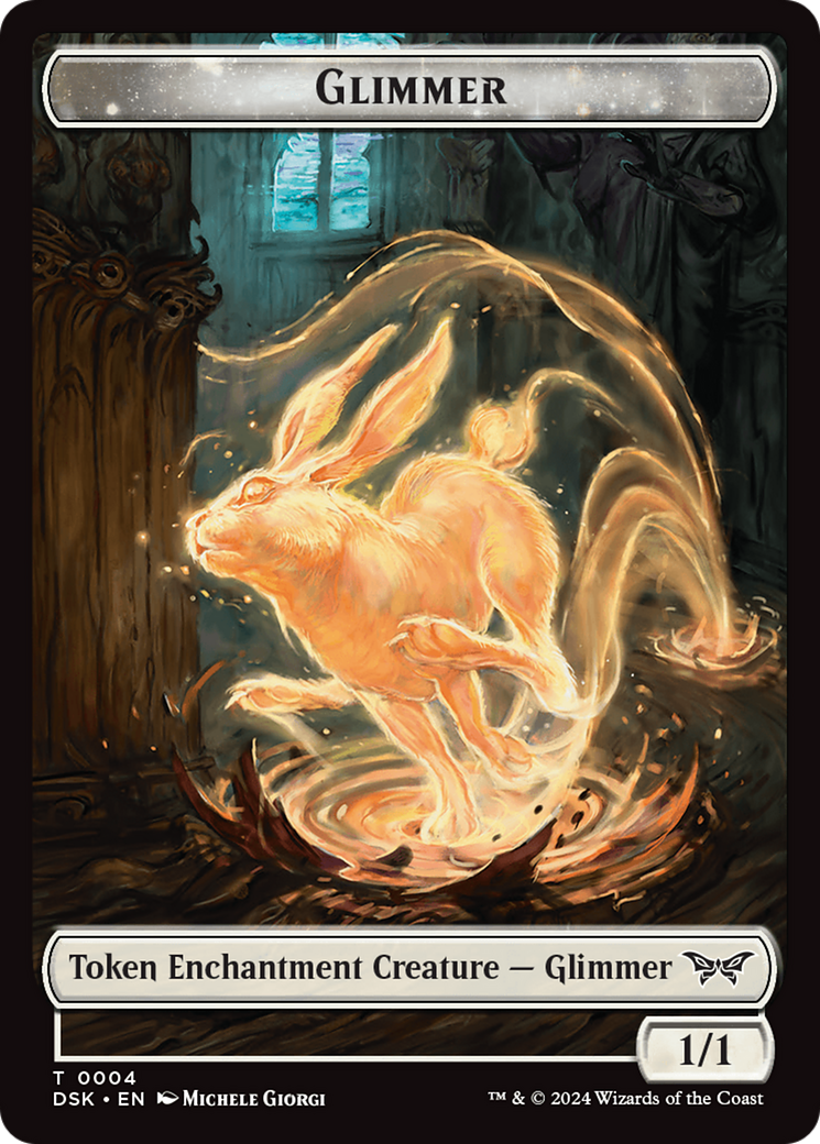 Glimmer Token [Duskmourn: House of Horror Tokens] | Dumpster Cat Games