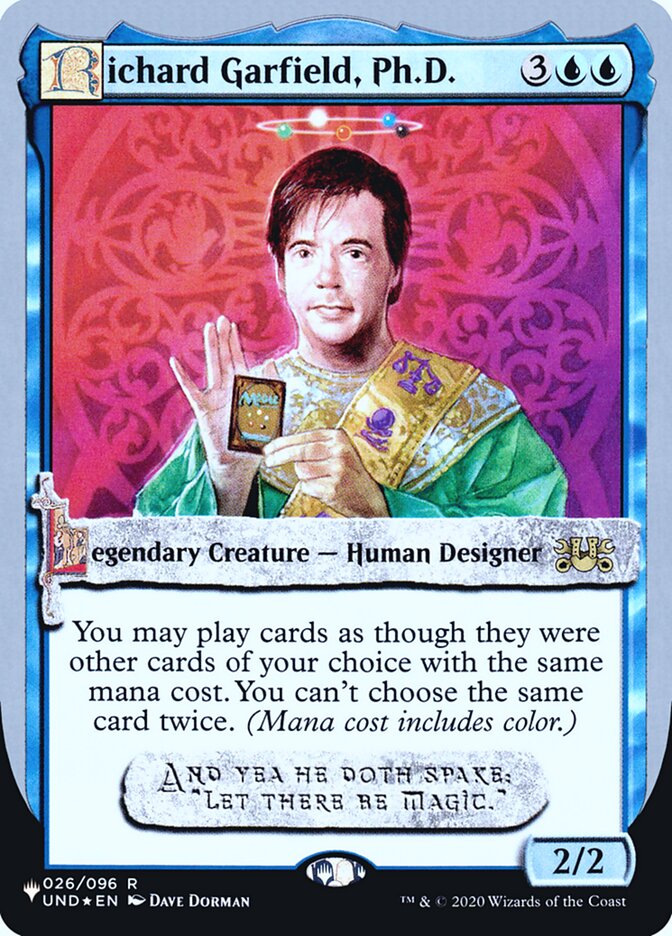 Richard Garfield, Ph.D. (Unfinity Foil Edition) [The List] | Dumpster Cat Games