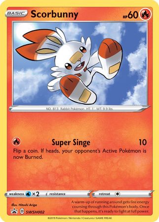 Scorbunny (SWSH002) [Sword & Shield: Black Star Promos] | Dumpster Cat Games