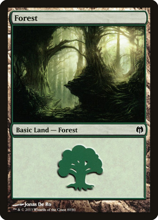 Forest (80) [Duel Decks: Heroes vs. Monsters] | Dumpster Cat Games