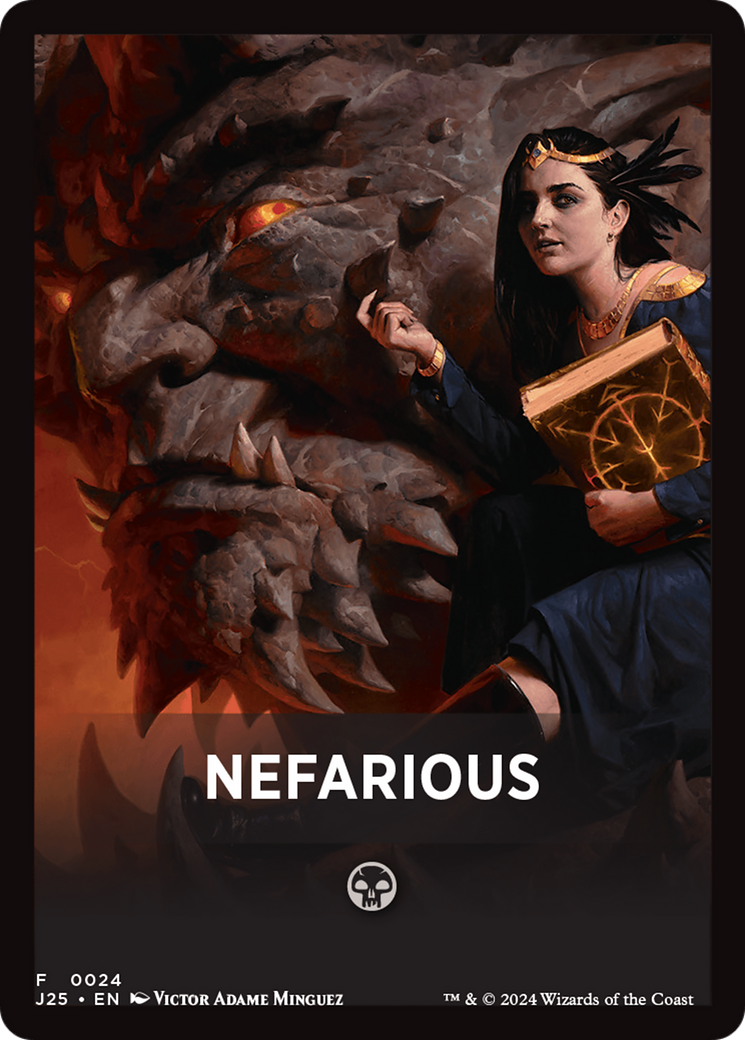 Nefarious Theme Card [Foundations Jumpstart Front Cards] | Dumpster Cat Games