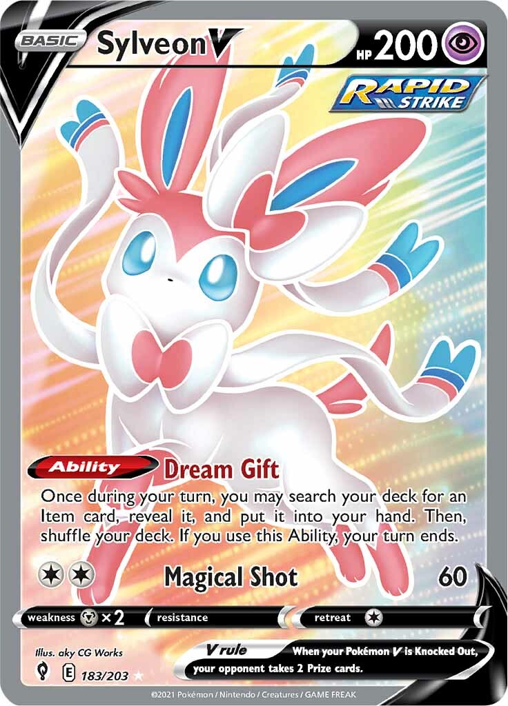 Sylveon V (183/203) [Sword & Shield: Evolving Skies] | Dumpster Cat Games