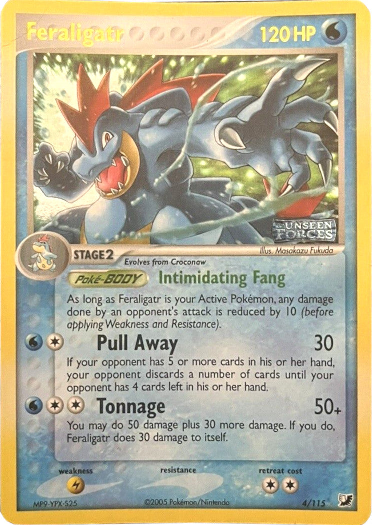 Feraligatr (4/115) (Stamped) [EX: Unseen Forces] | Dumpster Cat Games