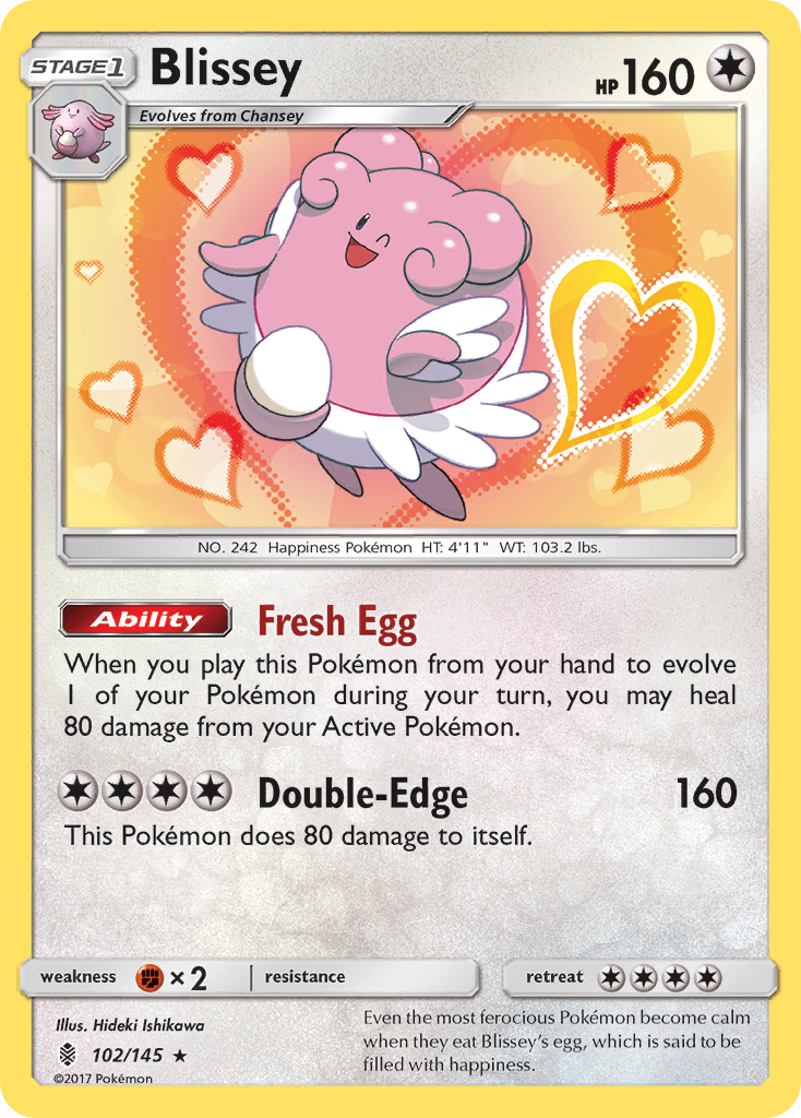 Blissey (102/145) [Sun & Moon: Guardians Rising] | Dumpster Cat Games