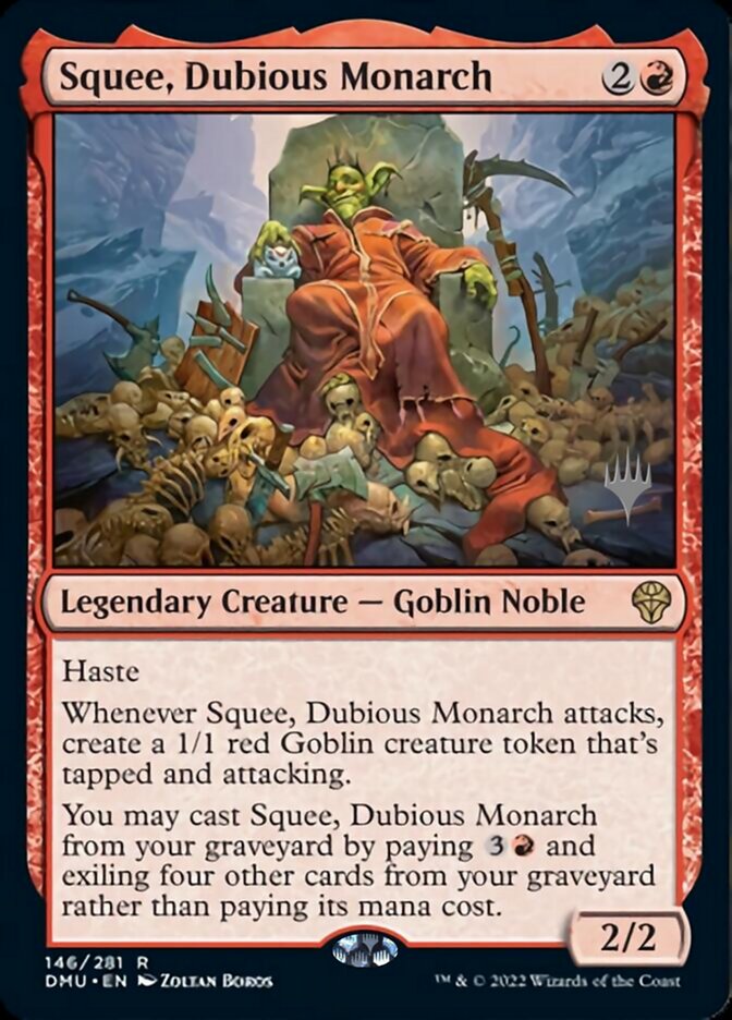 Squee, Dubious Monarch (Promo Pack) [Dominaria United Promos] | Dumpster Cat Games