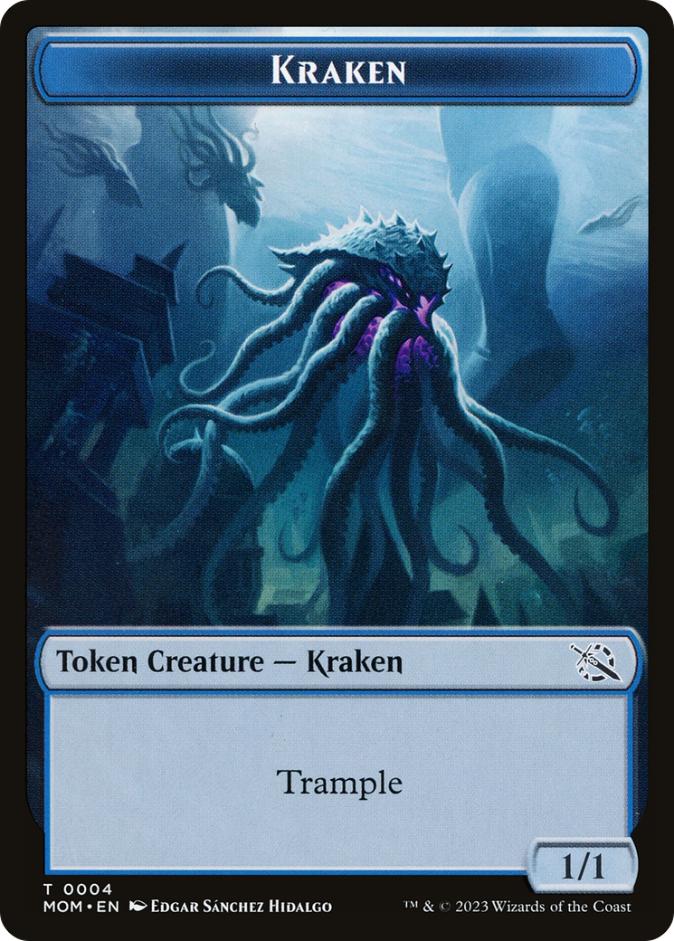 Soldier // Kraken Double-Sided Token [March of the Machine Tokens] | Dumpster Cat Games