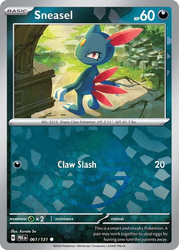 Sneasel (061/131) (Poke Ball Pattern) [Scarlet & Violet: Prismatic Evolutions] | Dumpster Cat Games