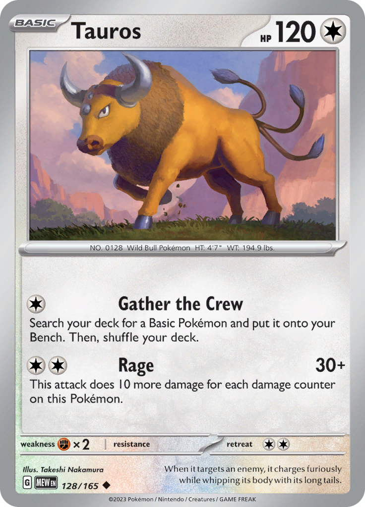 Tauros (128/165) [Scarlet & Violet 151] | Dumpster Cat Games