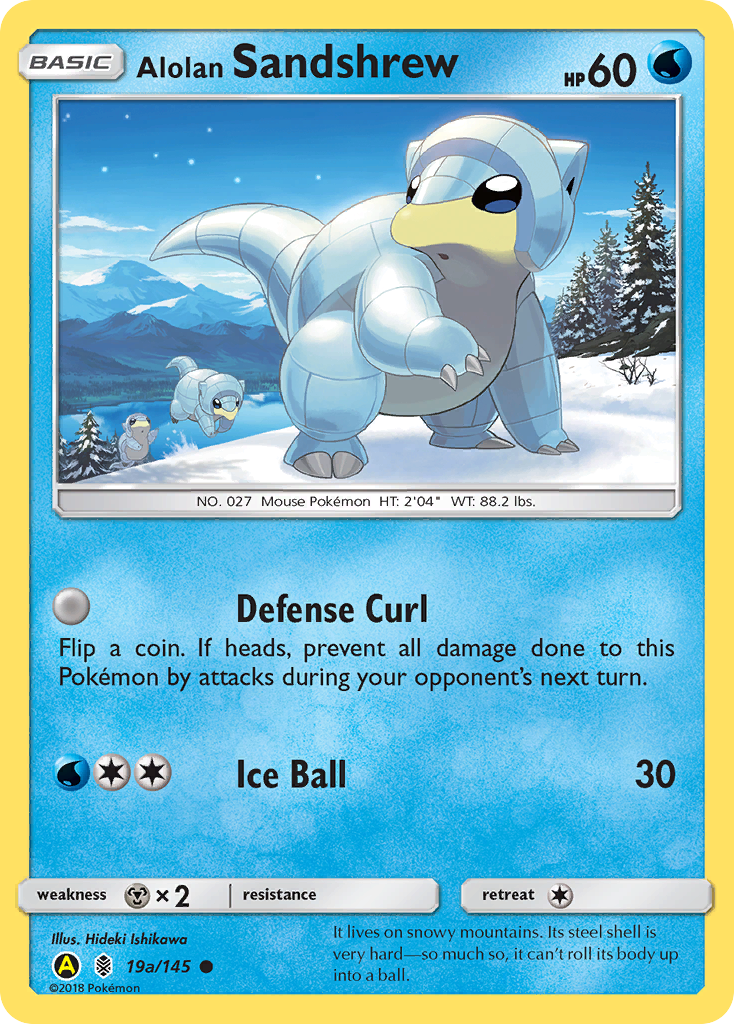 Alolan Sandshrew (19a/145) [Alternate Art Promos] | Dumpster Cat Games