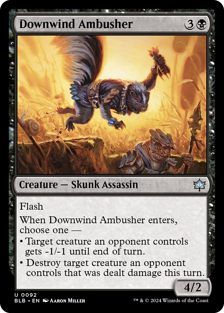 Downwind Ambusher [Bloomburrow] | Dumpster Cat Games