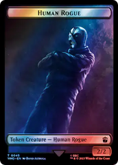 Human Rogue // Cyberman Double-Sided Token (Surge Foil) [Doctor Who Tokens] | Dumpster Cat Games