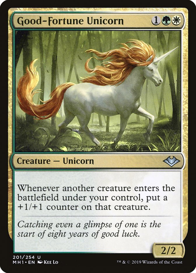 Good-Fortune Unicorn [Modern Horizons] | Dumpster Cat Games