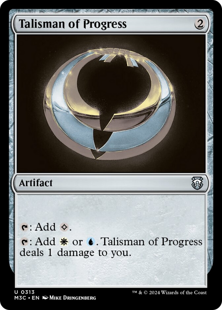 Talisman of Progress (Ripple Foil) [Modern Horizons 3 Commander] | Dumpster Cat Games