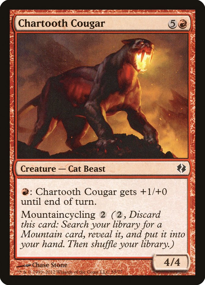 Chartooth Cougar [Duel Decks: Venser vs. Koth] | Dumpster Cat Games