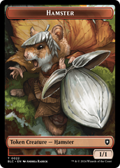 Hamster // Beast (024) Double-Sided Token [Bloomburrow Commander Tokens] | Dumpster Cat Games