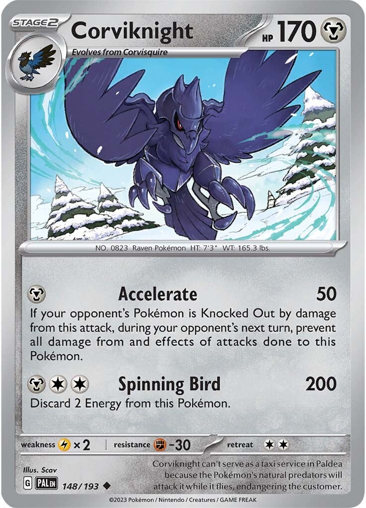 Corviknight (148/193) [Scarlet & Violet: Paldea Evolved] | Dumpster Cat Games