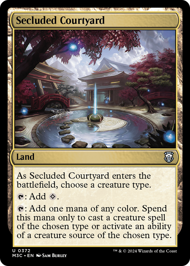 Secluded Courtyard (Ripple Foil) [Modern Horizons 3 Commander] | Dumpster Cat Games