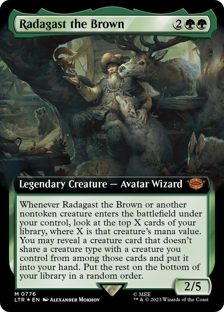 Radagast the Brown (Extended Art) (Surge Foil) [The Lord of the Rings: Tales of Middle-Earth] | Dumpster Cat Games