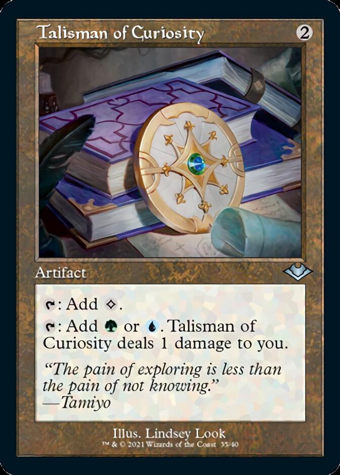 Talisman of Curiosity (Retro Foil Etched) [Modern Horizons] | Dumpster Cat Games