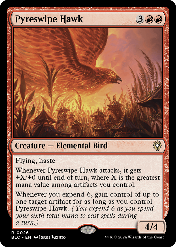 Pyreswipe Hawk [Bloomburrow Commander] | Dumpster Cat Games