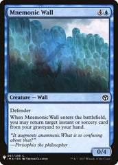 Mnemonic Wall [Mystery Booster] | Dumpster Cat Games