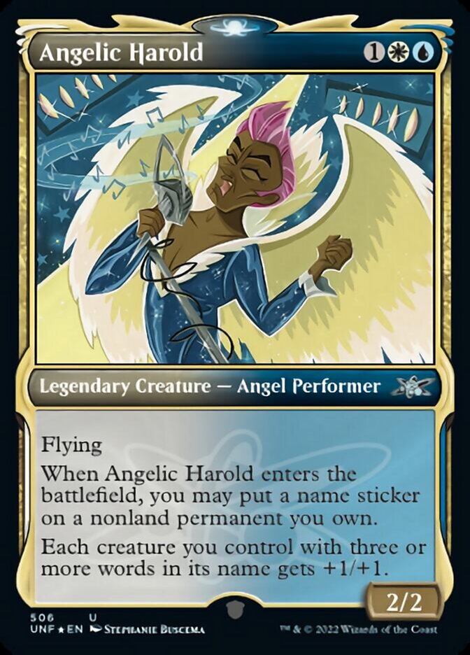 Angelic Harold (Showcase) (Galaxy Foil) [Unfinity] | Dumpster Cat Games