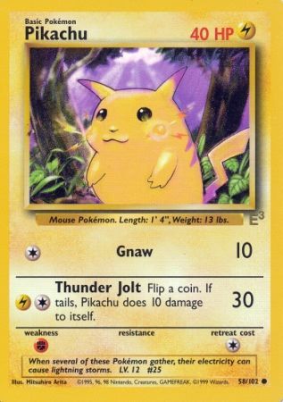 Pikachu (58/102) (E3 Stamped Promo) [Miscellaneous Cards] | Dumpster Cat Games