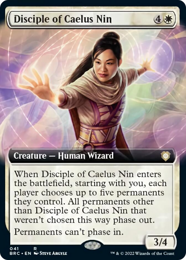 Disciple of Caelus Nin (Extended Art) [The Brothers' War Commander] | Dumpster Cat Games