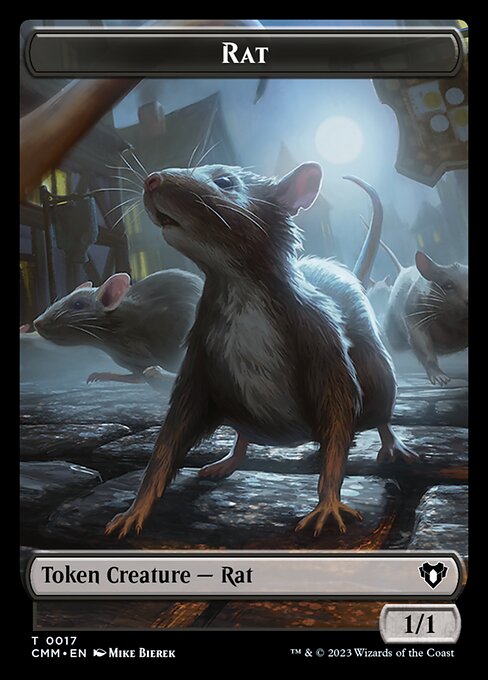 City's Blessing // Rat Double-Sided Token [Commander Masters Tokens] | Dumpster Cat Games