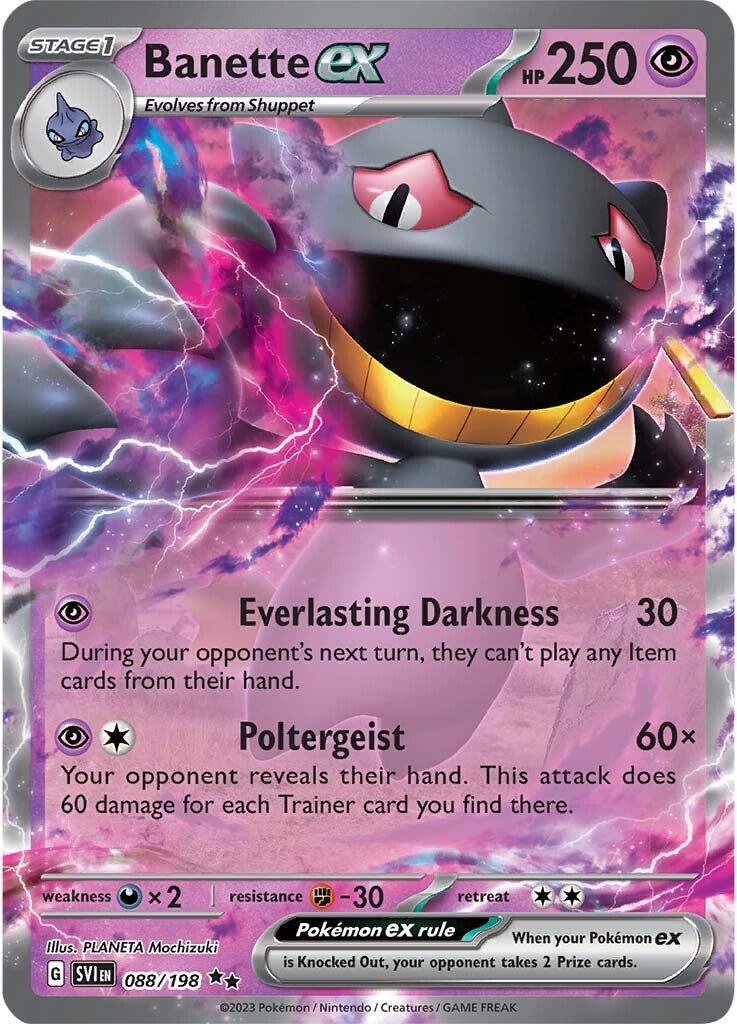 Banette ex (088/198) [Scarlet & Violet: Base Set] | Dumpster Cat Games