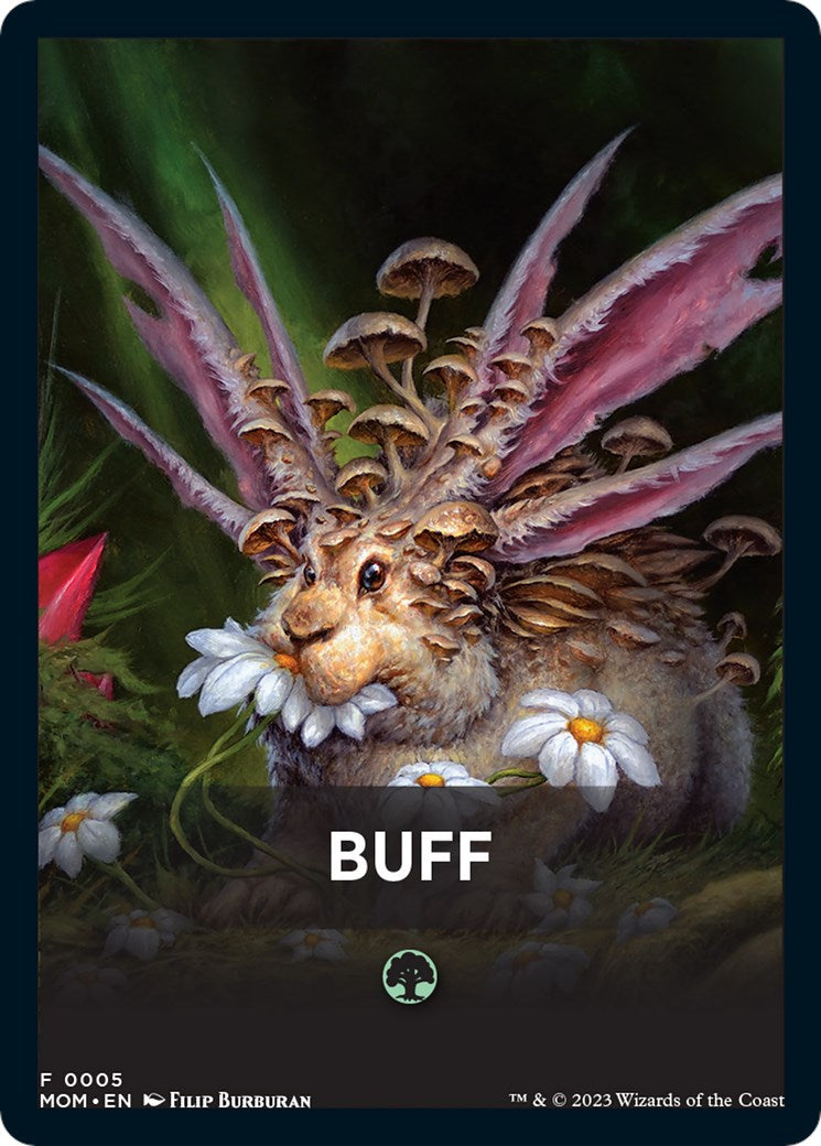 Buff Theme Card [March of the Machine Tokens] | Dumpster Cat Games