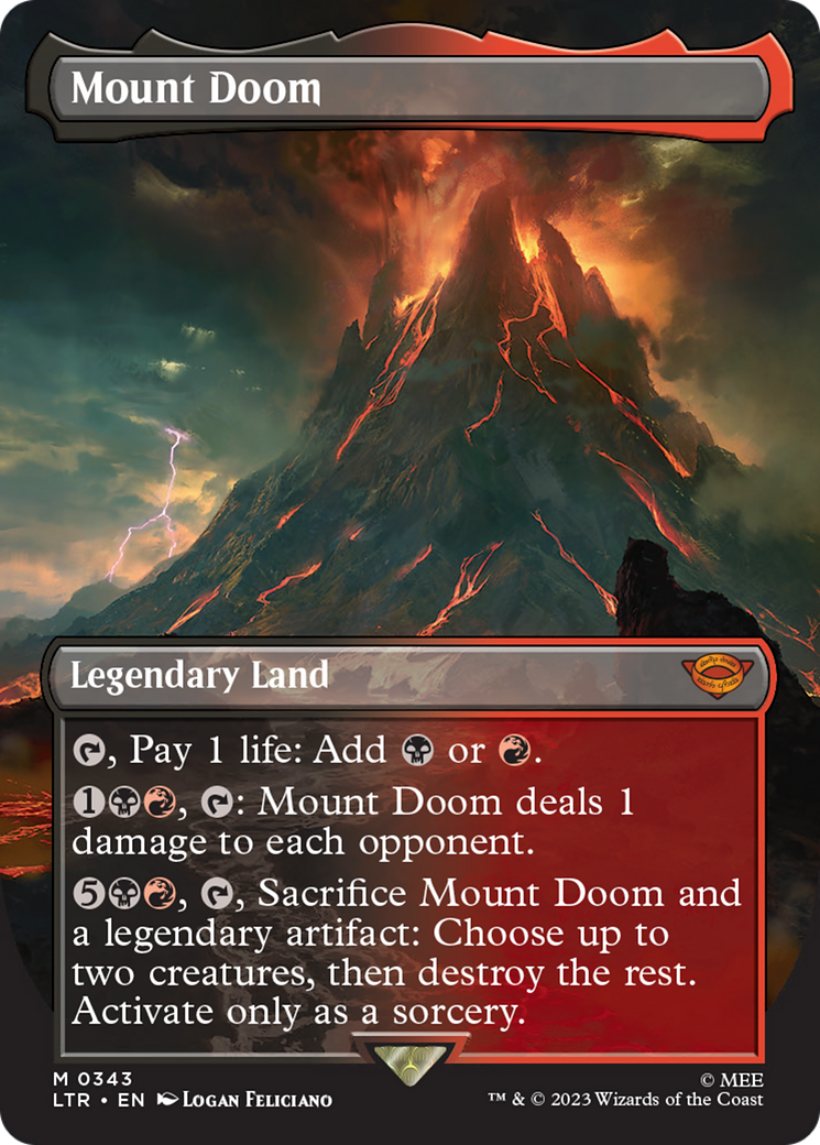 Mount Doom (Borderless Alternate Art) [The Lord of the Rings: Tales of Middle-Earth] | Dumpster Cat Games