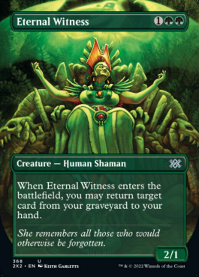 Eternal Witness (Borderless Alternate Art) [Double Masters 2022] | Dumpster Cat Games