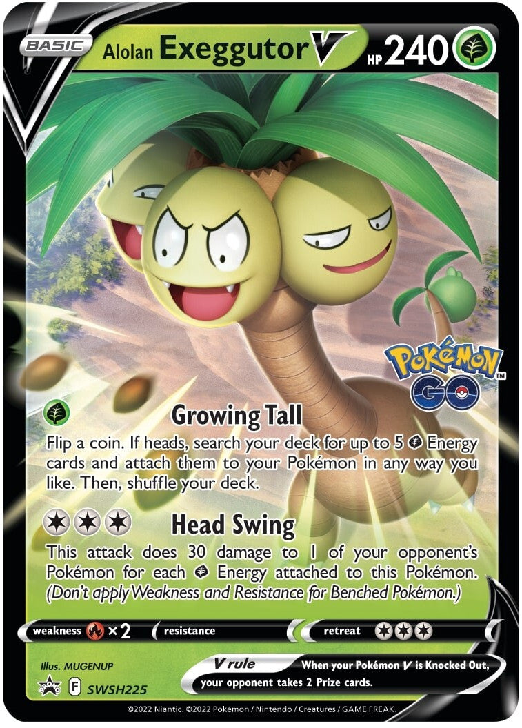 Alolan Exeggutor V (SWSH225) (Jumbo Card) [Sword & Shield: Black Star Promos] | Dumpster Cat Games