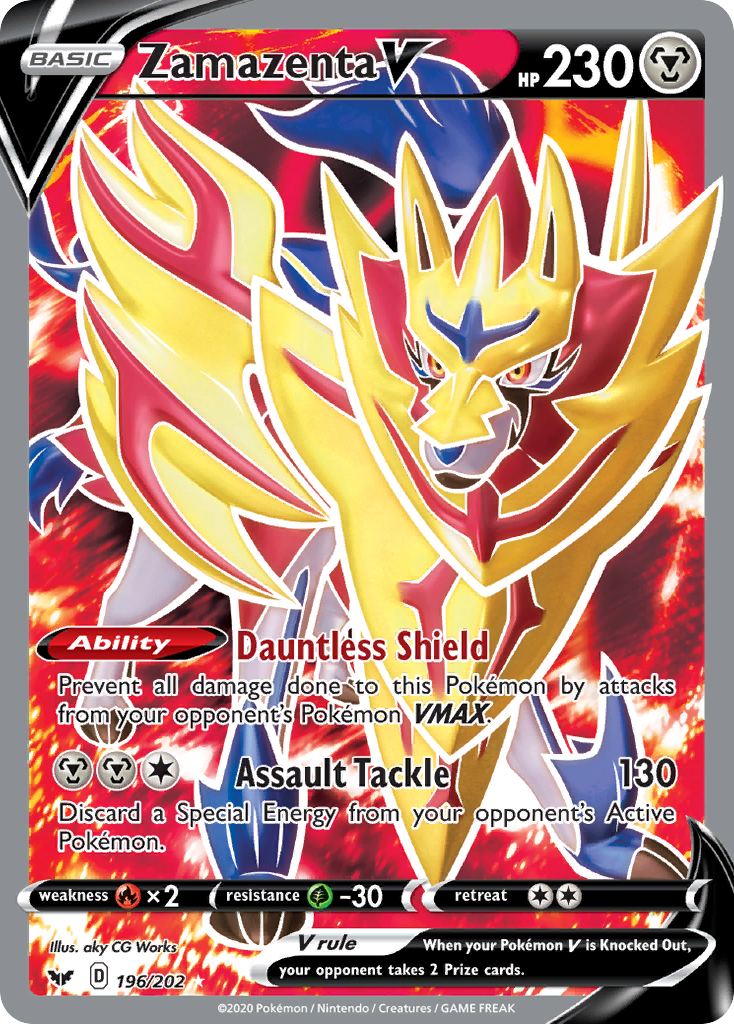 Zamazenta V (196/202) [Sword & Shield: Base Set] | Dumpster Cat Games