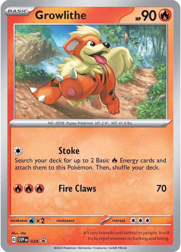 Growlithe (024) [Scarlet & Violet: Black Star Promos] | Dumpster Cat Games