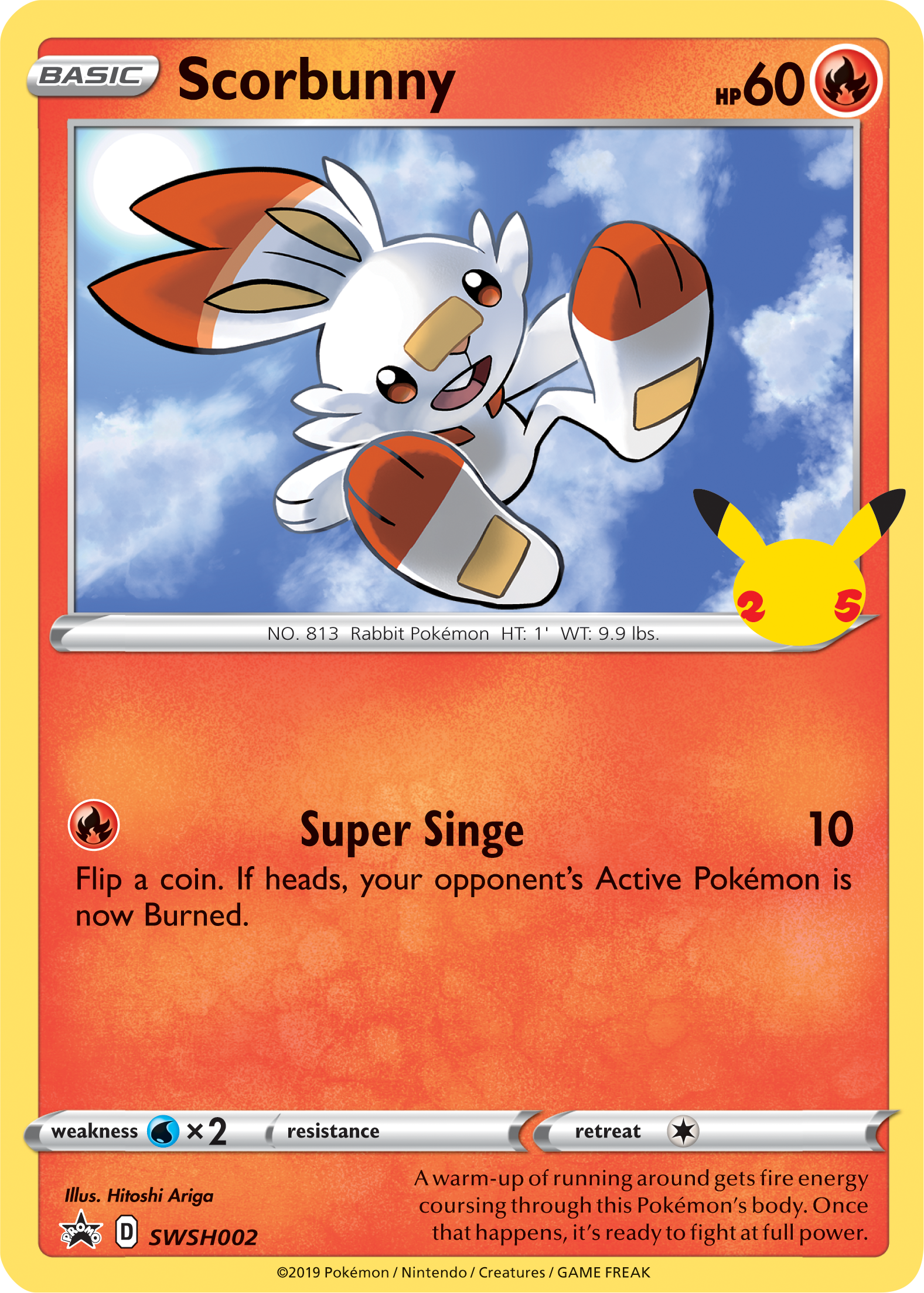 Scorbunny (SWSH002) (Jumbo Card) [First Partner Pack] | Dumpster Cat Games