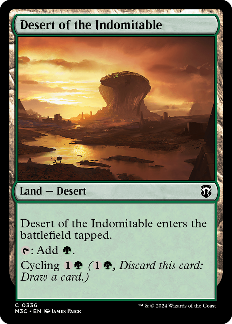 Desert of the Indomitable (Ripple Foil) [Modern Horizons 3 Commander] | Dumpster Cat Games