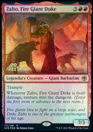 Zalto, Fire Giant Duke [Dungeons & Dragons: Adventures in the Forgotten Realms Prerelease Promos] | Dumpster Cat Games