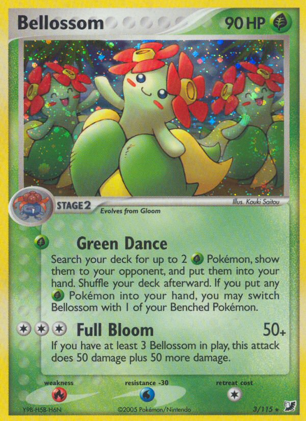 Bellossom (3/115) [EX: Unseen Forces] | Dumpster Cat Games