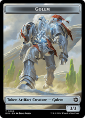 Golem // Plot Double-Sided Token [Outlaws of Thunder Junction: The Big Score Tokens] | Dumpster Cat Games