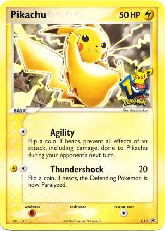 Pikachu (012) (10th Anniversary Promo) [Miscellaneous Cards] | Dumpster Cat Games