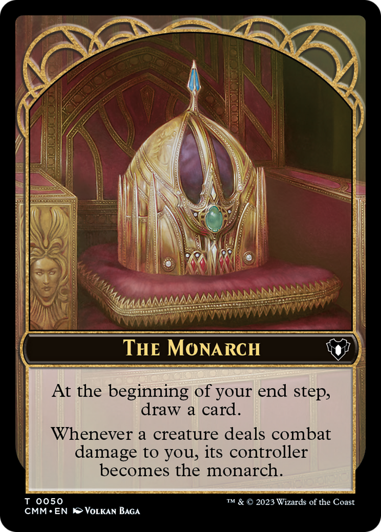 The Monarch // Dwarf Berserker Double-Sided Token [Commander Masters Tokens] | Dumpster Cat Games