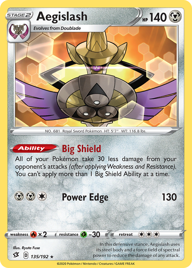 Aegislash (135/192) [Sword & Shield: Rebel Clash] | Dumpster Cat Games