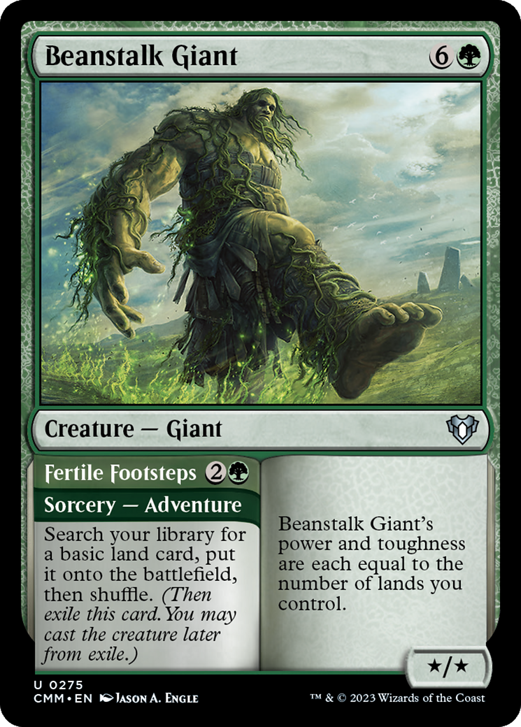 Beanstalk Giant // Fertile Footsteps [Commander Masters] | Dumpster Cat Games