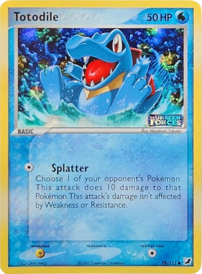 Totodile (78/115) (Stamped) [EX: Unseen Forces] | Dumpster Cat Games