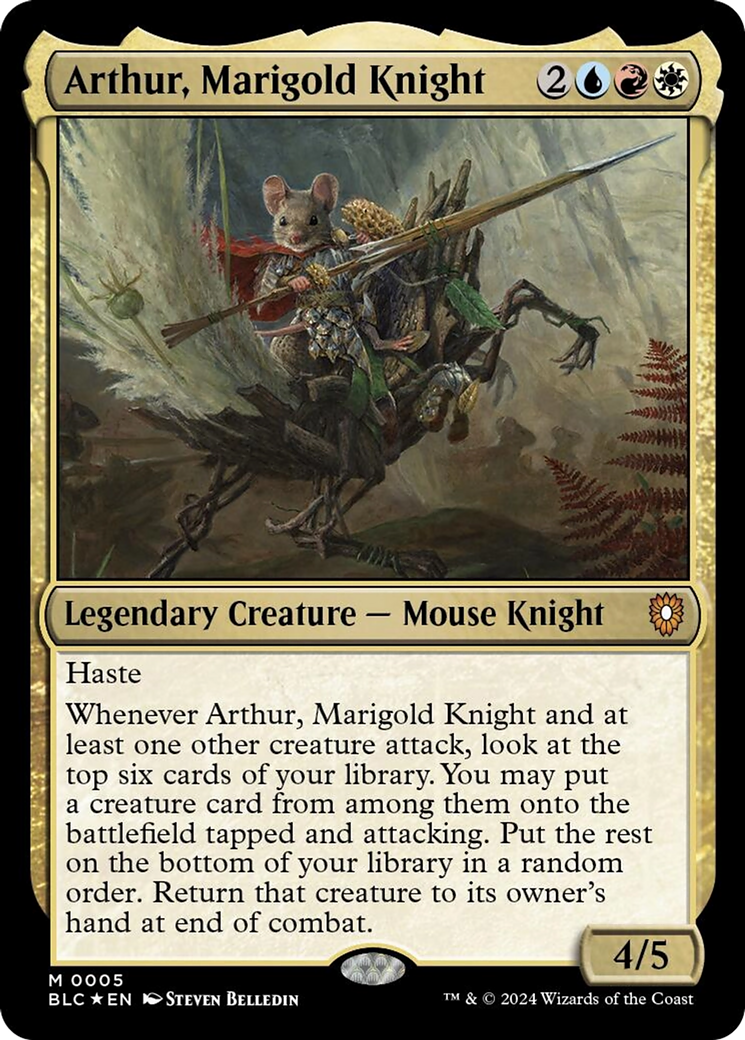 Arthur, Marigold Knight [Bloomburrow Commander] | Dumpster Cat Games