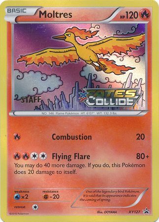 Moltres (XY127) (Staff) [XY: Black Star Promos] | Dumpster Cat Games