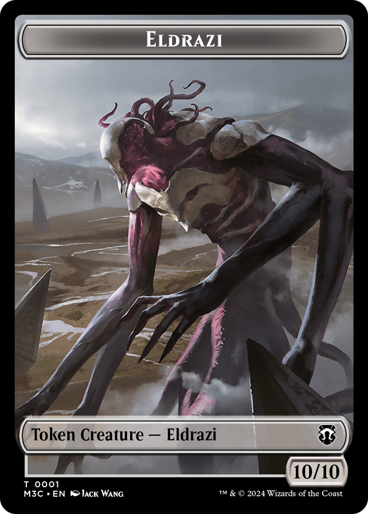 Spirit (Ripple Foil) // Eldrazi Double-Sided Token [Modern Horizons 3 Commander Tokens] | Dumpster Cat Games