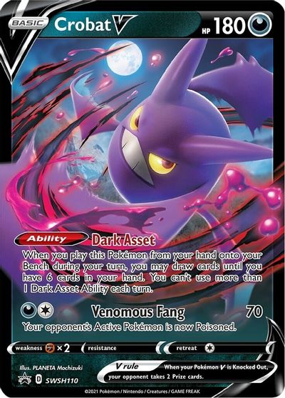 Crobat V (SWSH110) [Sword & Shield: Black Star Promos] | Dumpster Cat Games